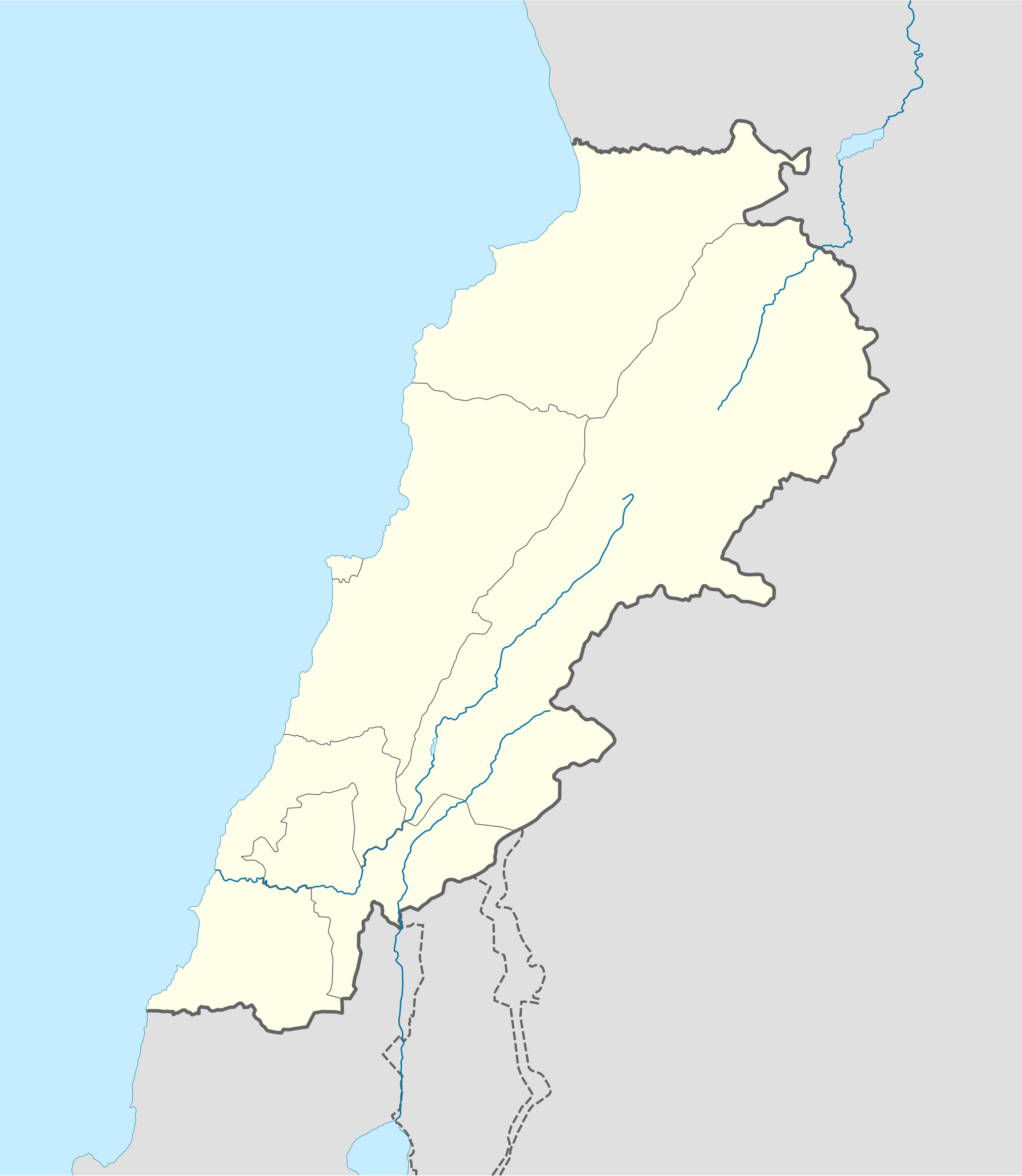 Lokacijska karta Libanon