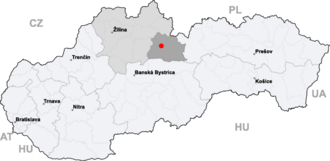 Liptovský Hrádok na karti Slovačke