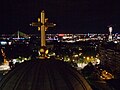 Pogled na Beograd noću sa terase kupole hrama