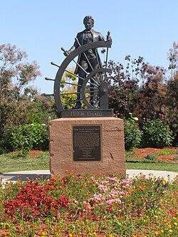 Spomenik Marku Twainu u gradiću Hannibalu, gdje je odrastao