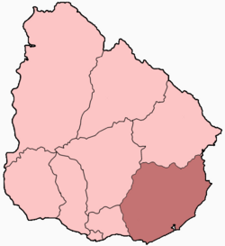 Položaj biskupije na zemljovidu Urugvaja.