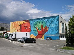 Mural na sportskoj dvorani