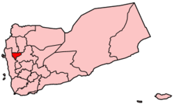 Položaj al-Mahvit muhafaze na karti Jemena