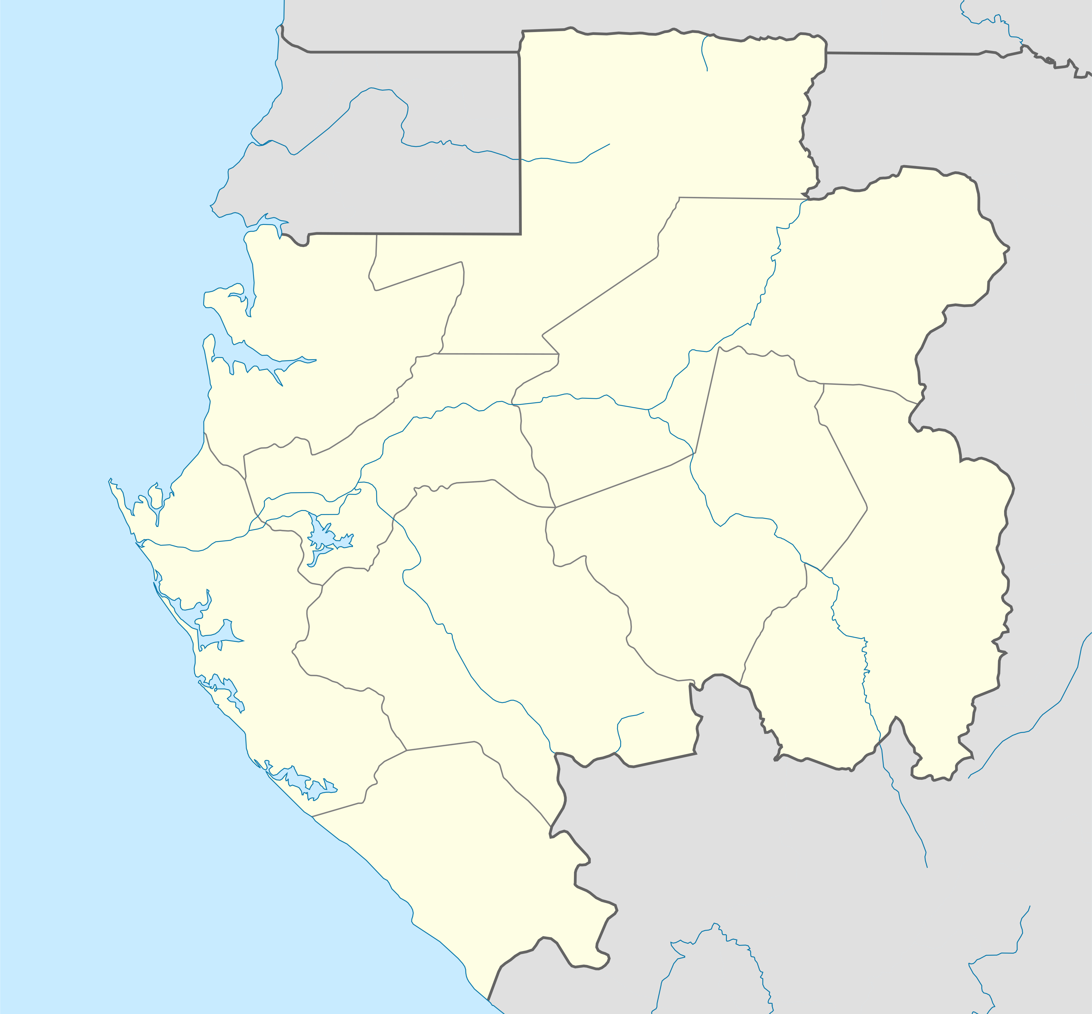 Lokacijska karta Gabon