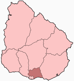 Položaj biskupije na zemljvidu Urugvaja.