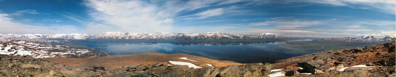 Panorama jezera Torneträsk u Lapplandu