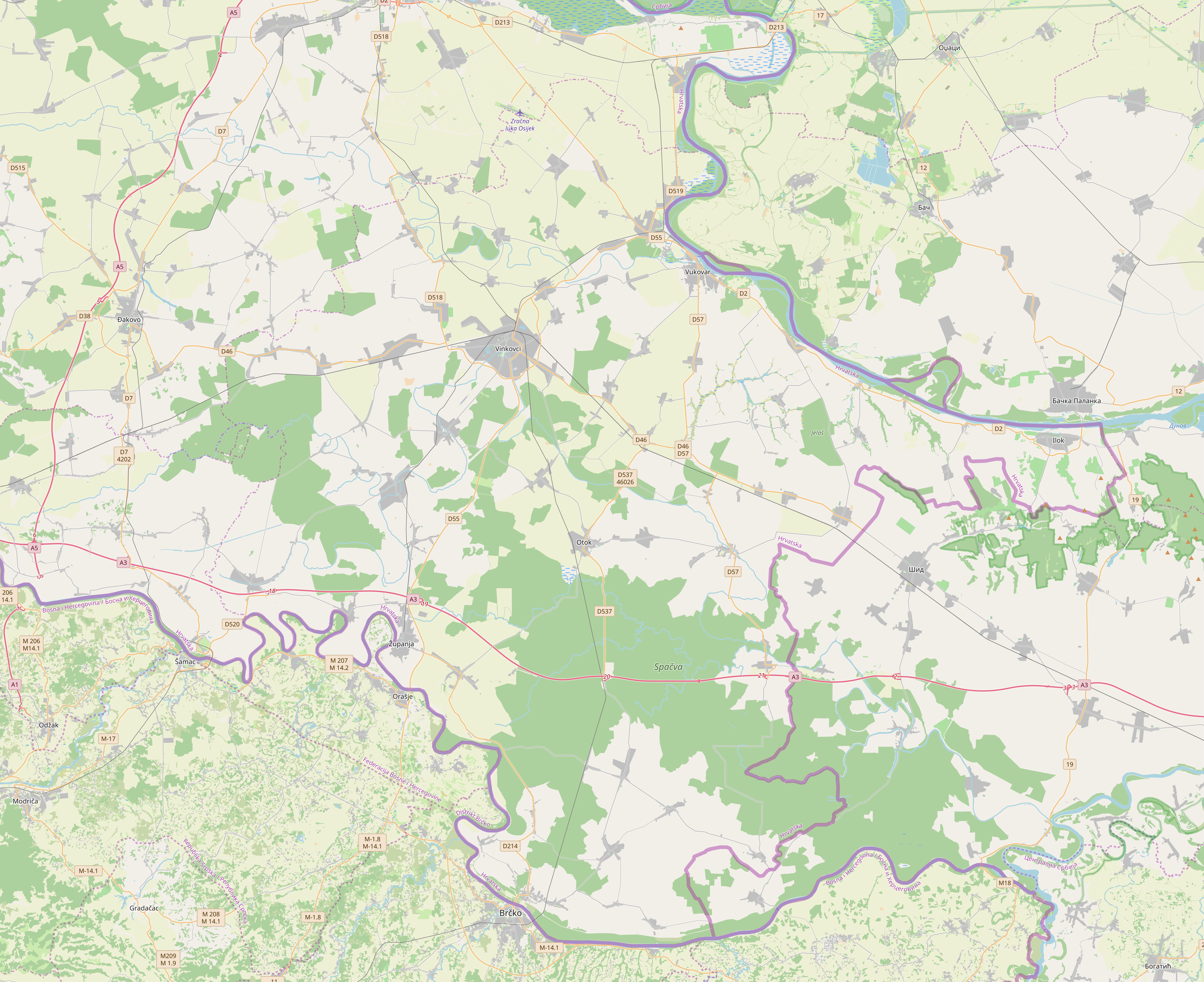 Nijemci na zemljovidu Vukovarsko-srijemska županija