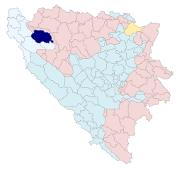 Položaj općine Sanski Most u Bosni i Hercegovini