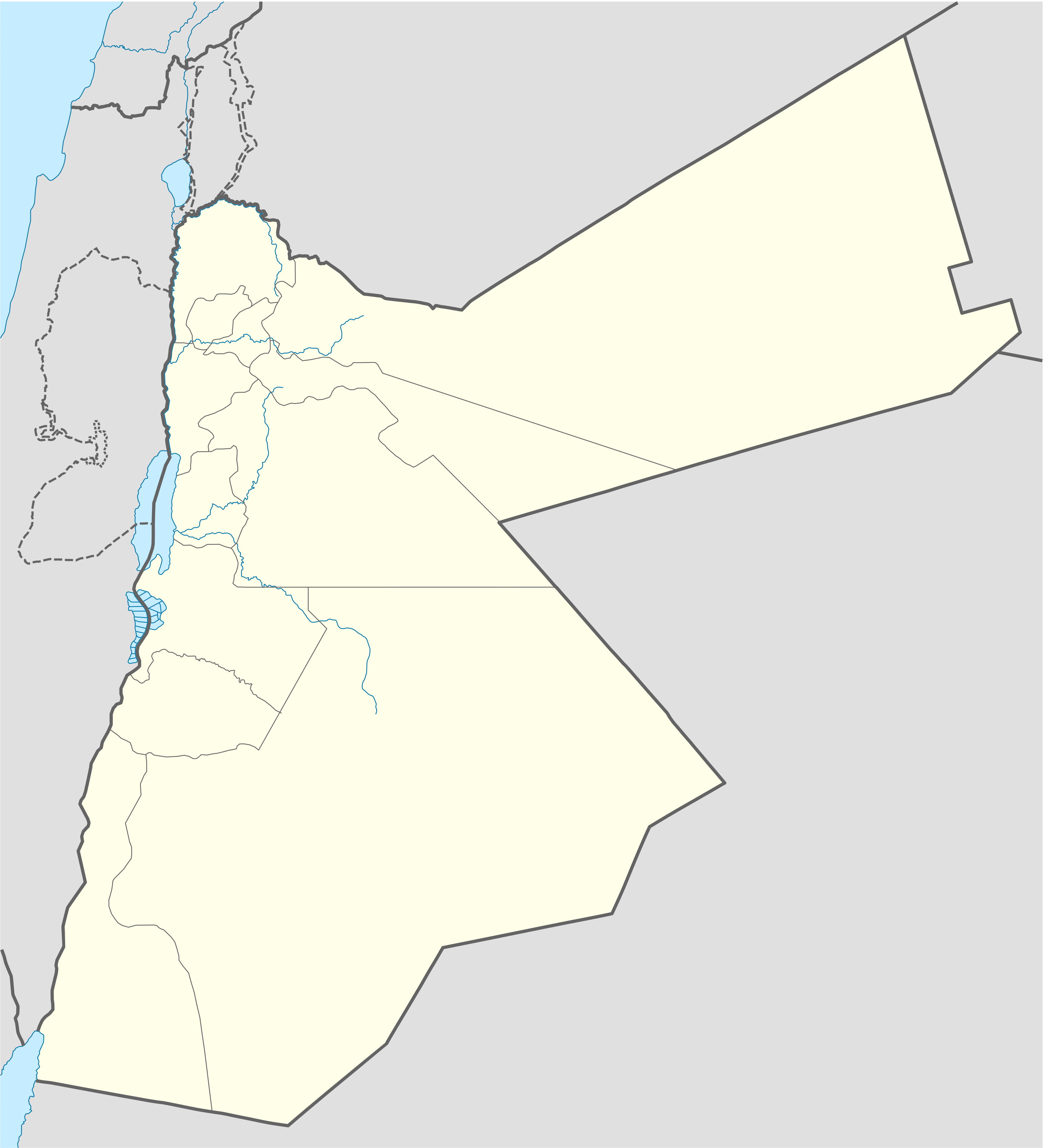 Petra na zemljovidu Jordan