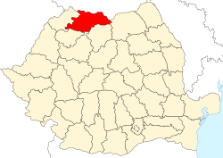 Administrativna karta s naznakom županije Maramureş