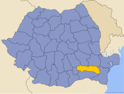 Administrativna karta s naznakom županije Ialomița