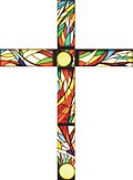 Vitraj Križa u crkvi u Gabela Polju