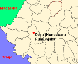 Položaj Deve u Rumunjskoj