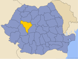 Administrativna karta s naznakom županije Alba