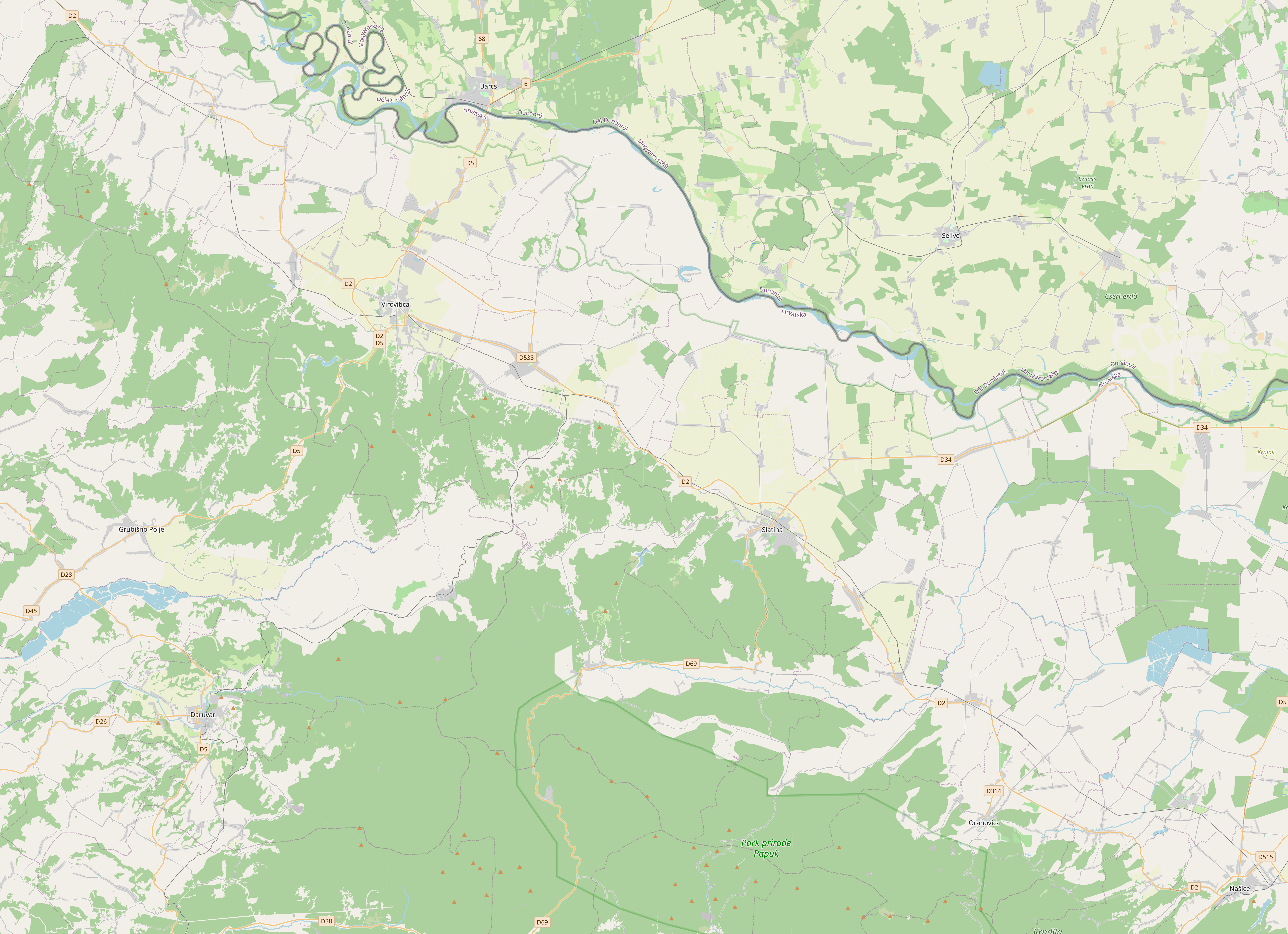 Zdenci na zemljovidu Virovitičko-podravska županija