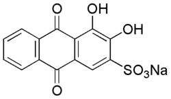 Kemijska struktura alizarina crvenog S