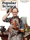 Norman Rockwell, Perpetum mobile (Naslovnica Popular Science magazina, 1920.)