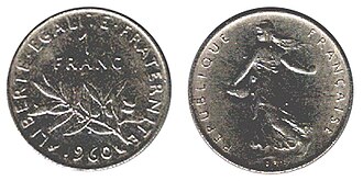 1 francuski franak iz 1960. godine