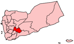 Položaj Al-Baida muhafaze na karti Jemena