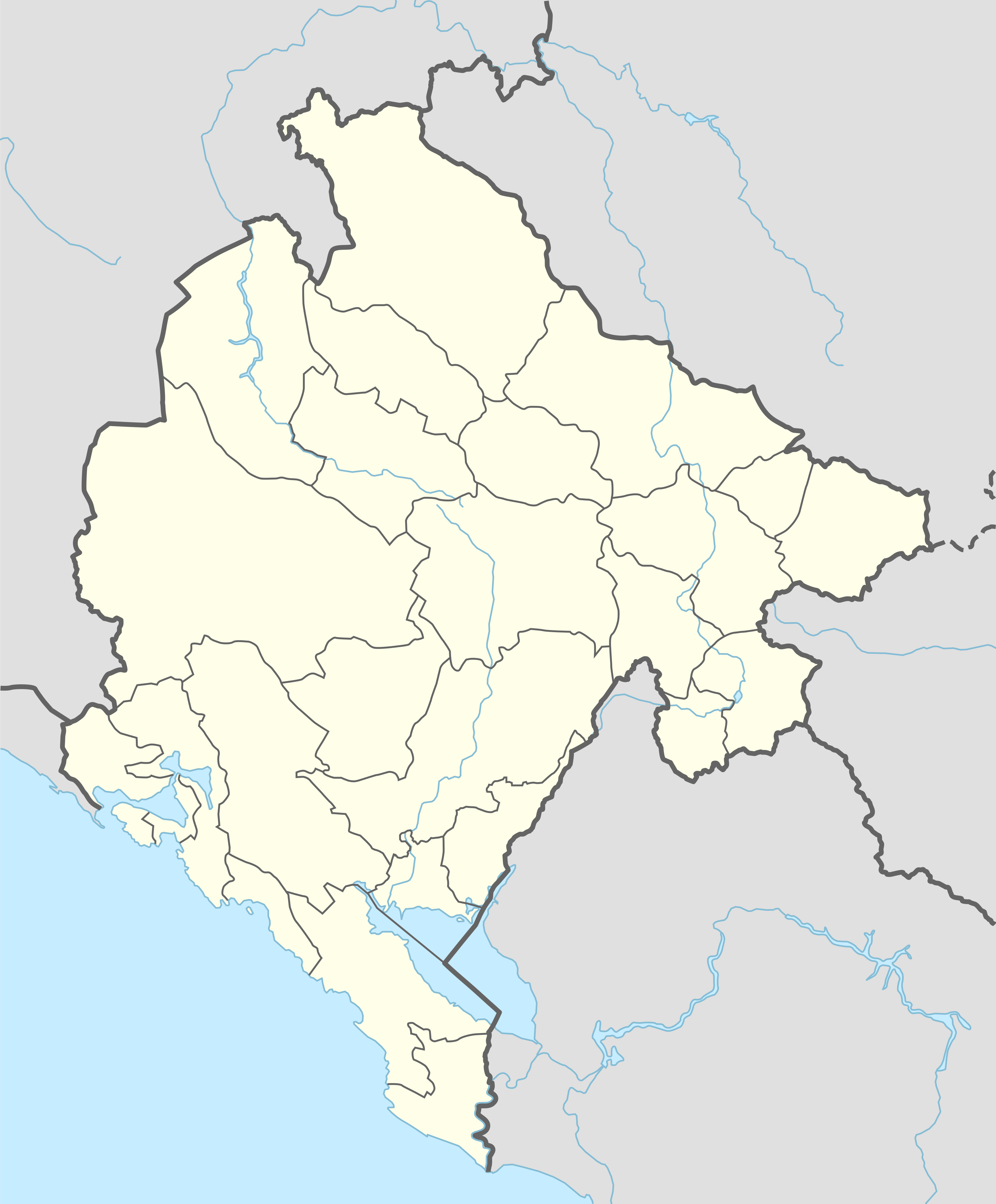 Risan na zemljovidu Crna Gora