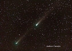 B i C fragment kometa vidljivi su na snimci Andrewa Catsaitisa