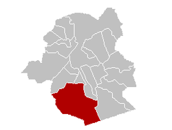 Položaj općine Uccle/Ukkel unutar Briselske regije