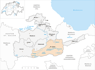 Karta grada St. Gallen