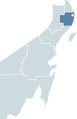 Položaj grada na Yucatanu.