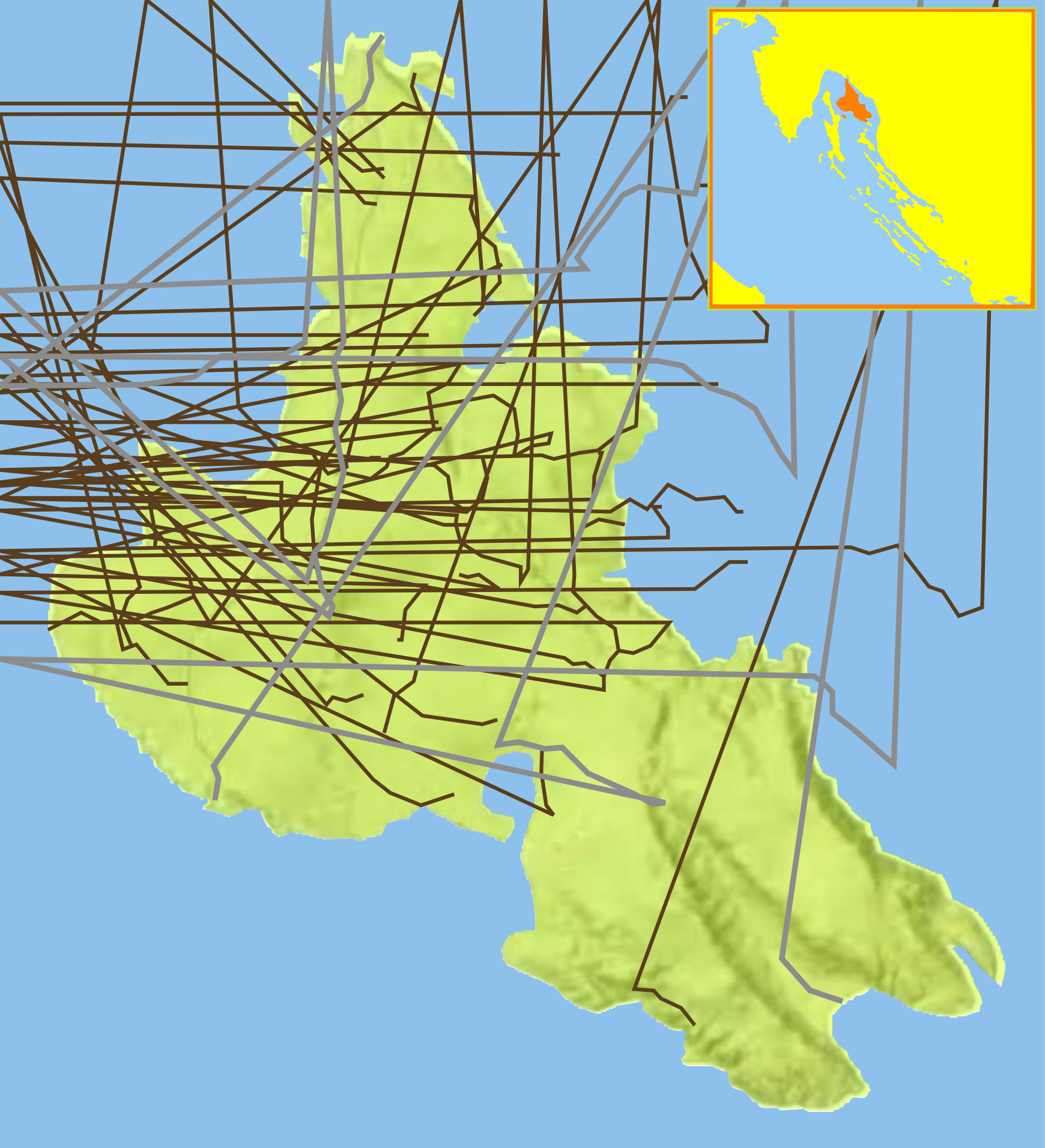 Punat na zemljovidu Krk