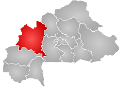 Položaj regije u Burkini Faso