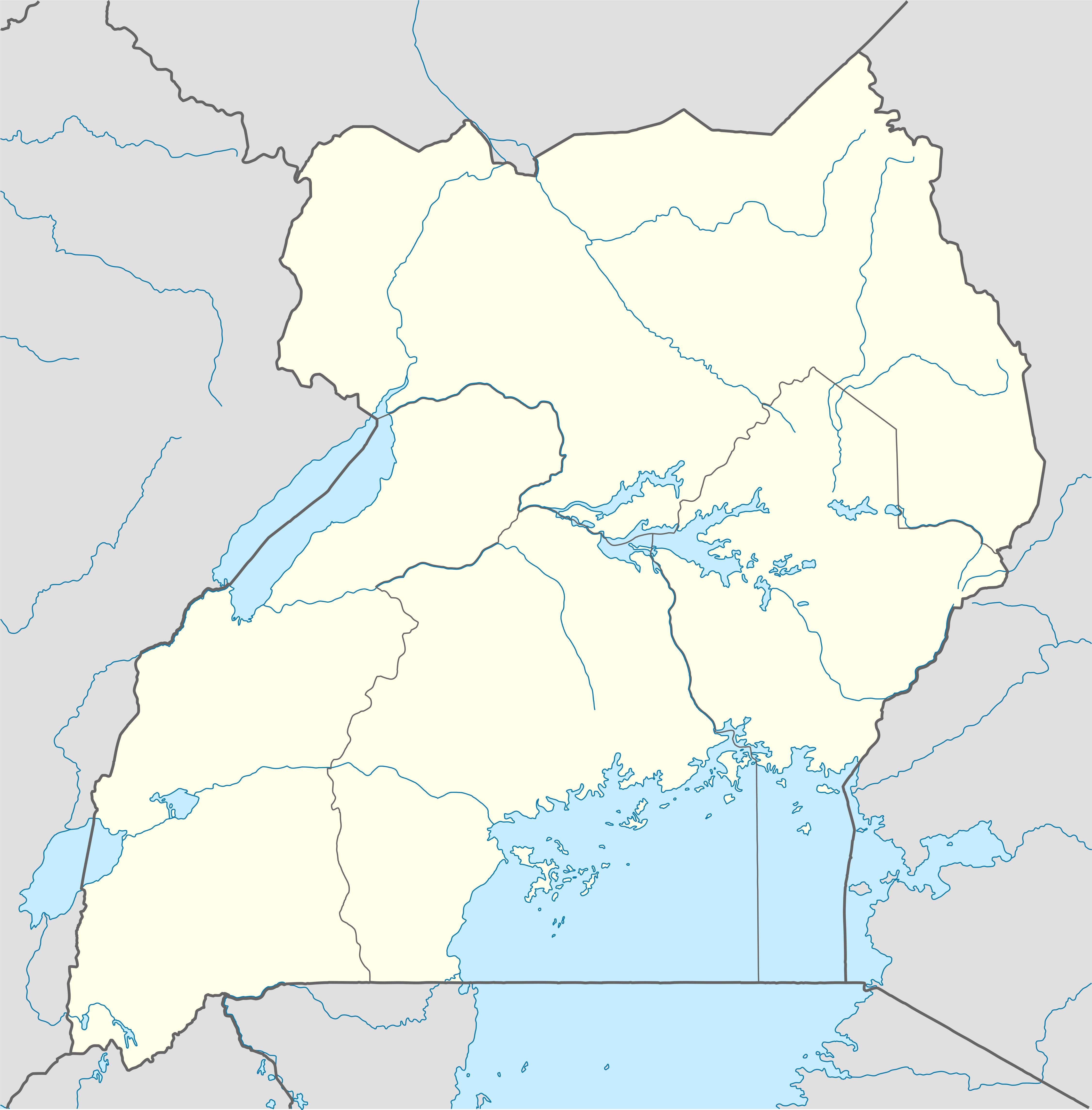 Lokacijska karta Uganda