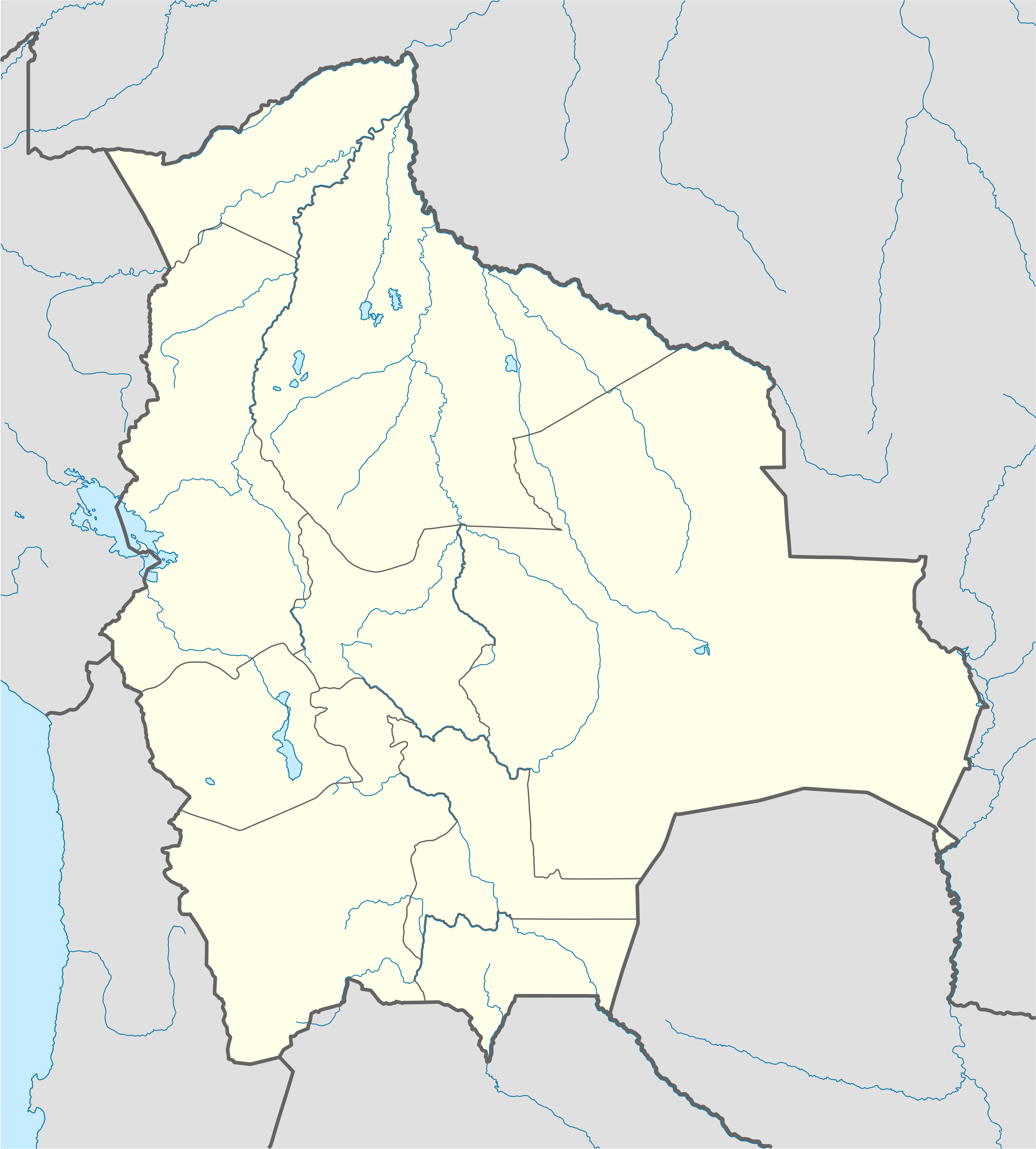Lokacijska karta Bolivija