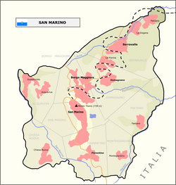 Položaj grada San Marino