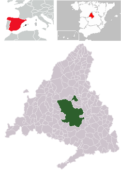 Položaj Madrida u Španjolskoj i autonomnoj zajednici Madrid