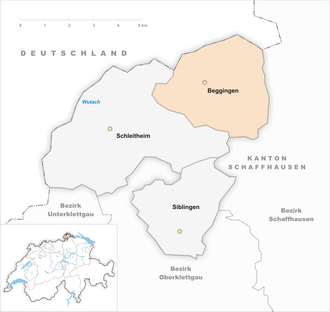 Karta grada Beggingen