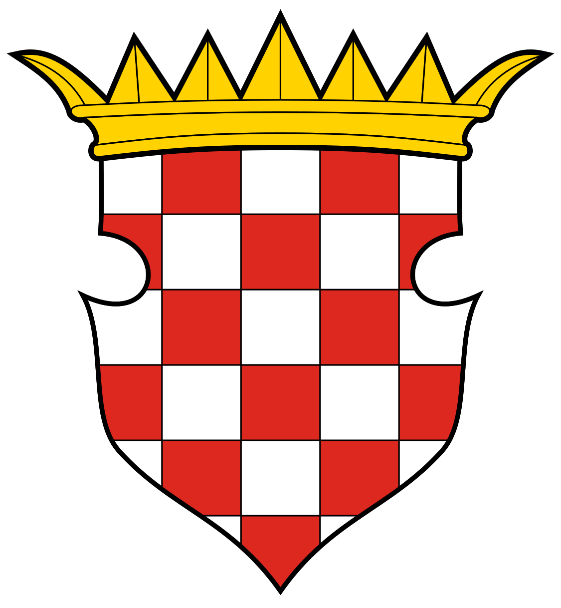 Grb Hrvatske u Fojničkom grbovniku datiranom u 17. st.